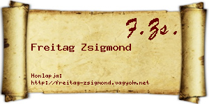Freitag Zsigmond névjegykártya