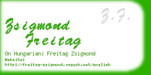 zsigmond freitag business card